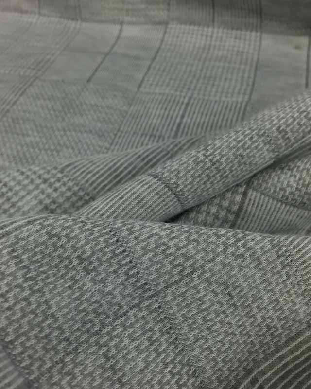 Quilté quadrillage gris clair x10cm