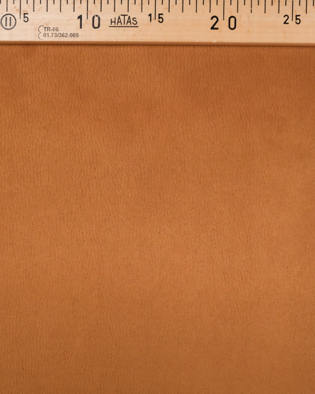 Simili cuir marron caramel : Tissu aspect daim - Mercerine