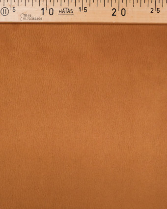 Simili cuir marron caramel : Tissu aspect daim - Mercerine