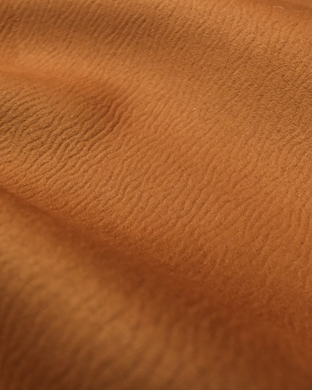 Simili cuir marron caramel : Tissu aspect daim - Mercerine