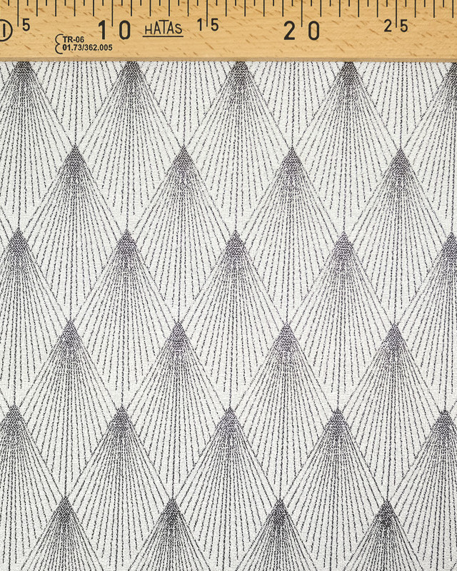 Jacquard - Tissu au metre - Comete -  Gris/Argent - Mercerine