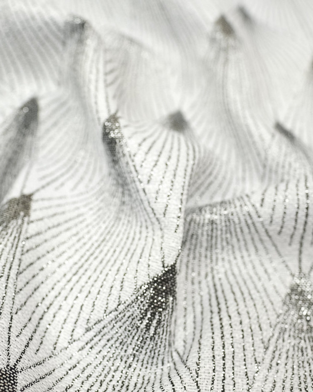 Jacquard - Tissu au metre - Comete -  Gris/Argent - Mercerine