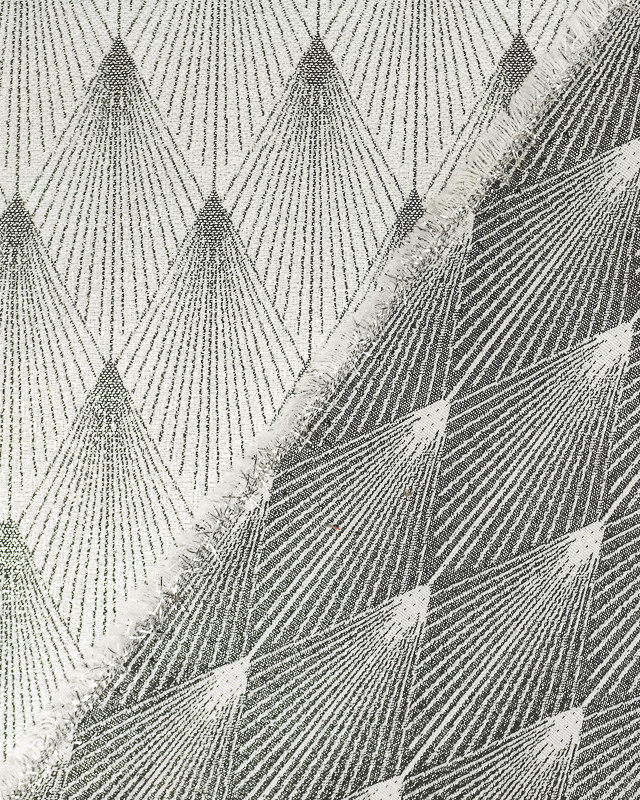 Jacquard - Tissu au metre - Comete -  Gris/Argent - Mercerine
