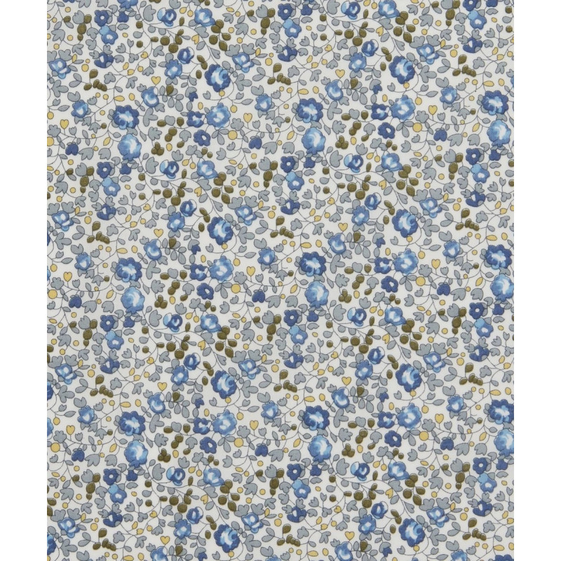Coton Liberty Fabrics Eloise bleu -  Mercerine