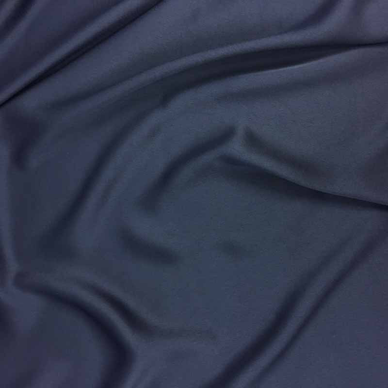 Tissu crêpe envers satin bleu marineCristina x10cm -  Mercerine