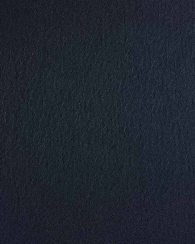 Tissu crêpe envers satin bleu marineCristina x10cm -  Mercerine