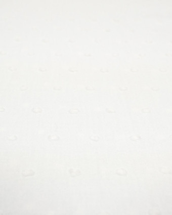 Plumetis de Coton Blanc  - Mercerine