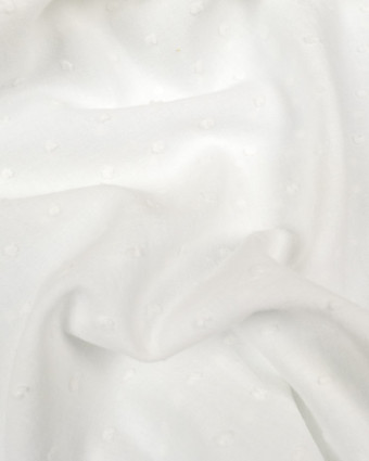 Plumetis de Coton Blanc