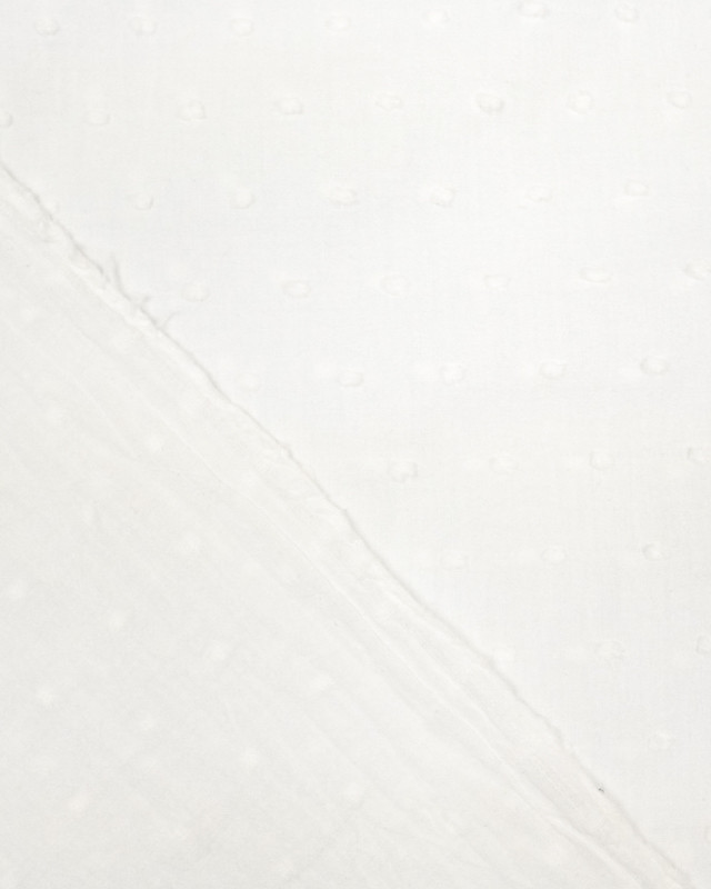 Plumetis de Coton Blanc  - Mercerine
