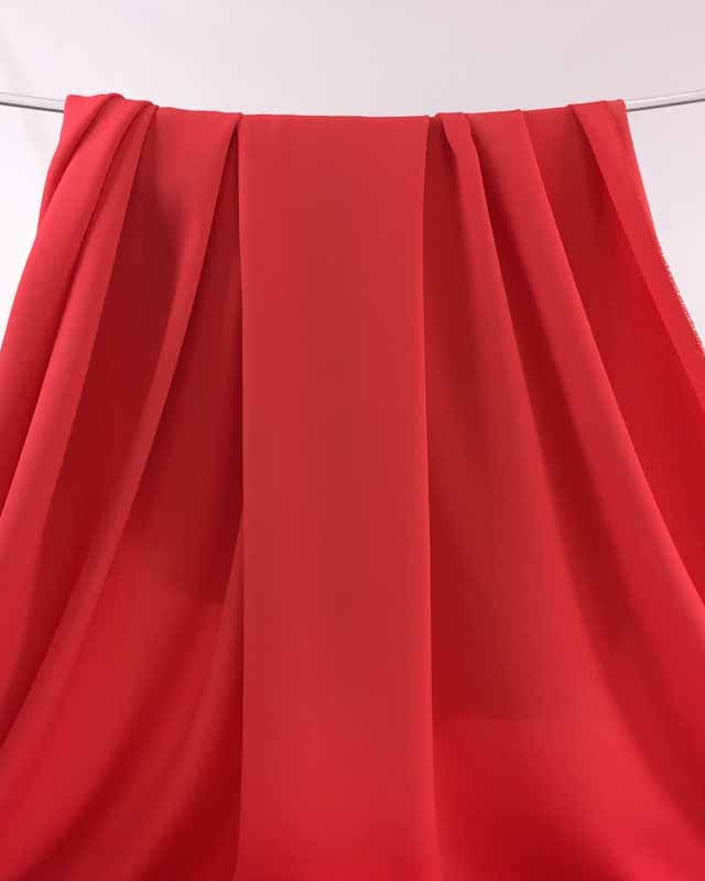 Tissu crêpe envers satin corail Cristina - Mercerine