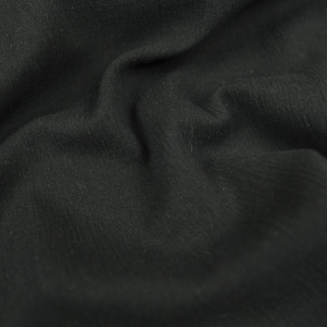 Crepon de coton noir - par 10cm