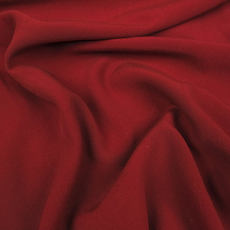 Tissu viscose rouge bordeaux Anja