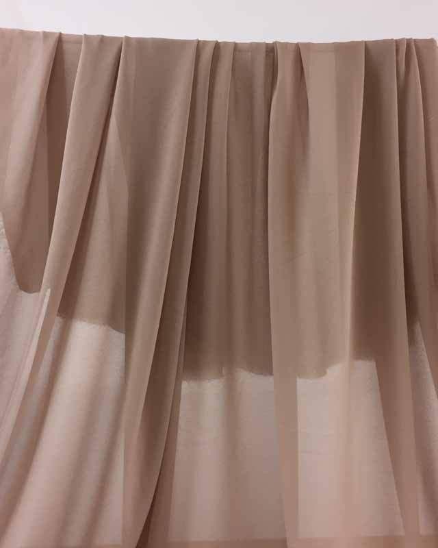 Voile crêpe georgette gris taupe clair x10cm