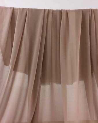 Voile crêpe georgette gris taupe clair x10cm