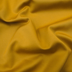 Tissu sergé coton léger jaune moutarde Octave