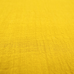 Gaze de coton texturée jaune  -  Mercerine