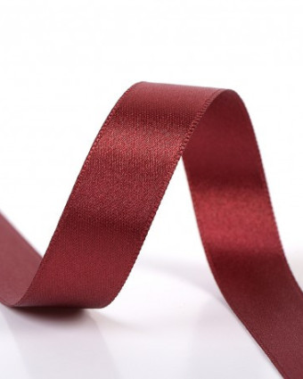 Ruban satin bordeaux foncé - Mercerine