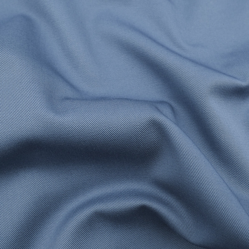 Tissu sergé coton bleu Octave