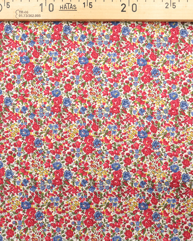 Coton Liberty Fabrics rouge - Emma and Georgina C - Mercerine