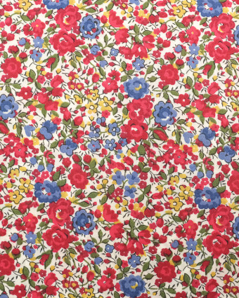 Coton Liberty Fabrics rouge - Emma and Georgina C - Mercerine