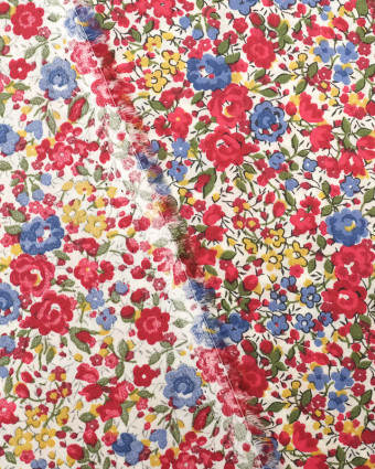Coton Liberty Fabrics rouge - Emma and Georgina C - Mercerine