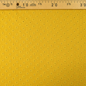 Double gaze de coton jaune Broderies ajourées -  Mercerine