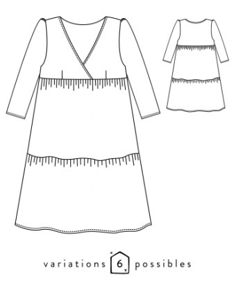 EUGENIE -Patron de couture - blouse et robe - Atelier Scammit - Mercerine