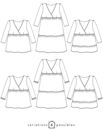 EUGENIE -Patron de couture - blouse et robe - Atelier Scammit - Mercerine