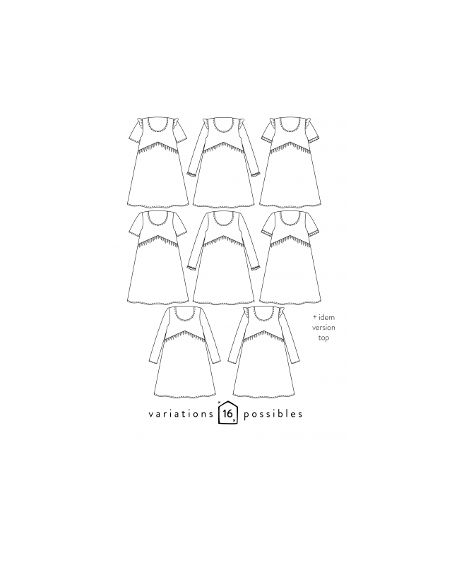 VIREVOLTE -patron de couture -blouse et robe - Atelier Scammit - Mercerine