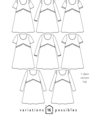 VIREVOLTE -patron de couture -blouse et robe - Atelier Scammit - Mercerine