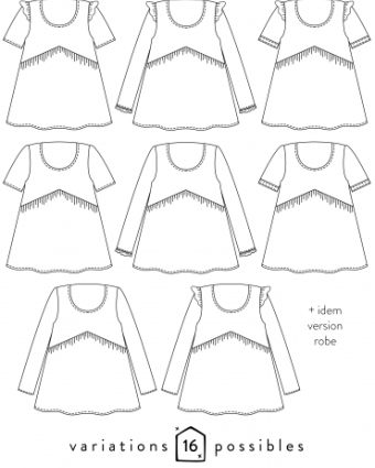 VIREVOLTE -patron de couture -blouse et robe - Atelier Scammit - Mercerine