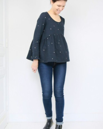 VIREVOLTE -patron de couture -blouse et robe - Atelier Scammit - Mercerine