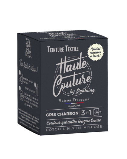 Teinture textile gris charbon Haute couture - Mercerine.com