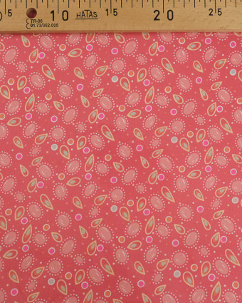 Popeline de coton enduite Tsigane rose indien - Tissu enduit - Mercerine