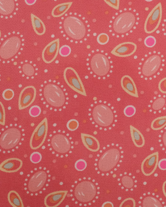 Popeline de coton enduite Tsigane rose indien - Tissu enduit - Mercerine