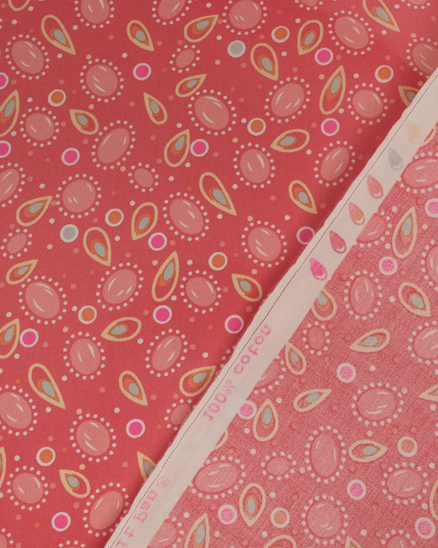 Popeline de coton enduite Tsigane rose indien - Tissu enduit - Mercerine