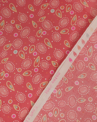 Popeline de coton enduite Tsigane rose indien - Tissu enduit - Mercerine