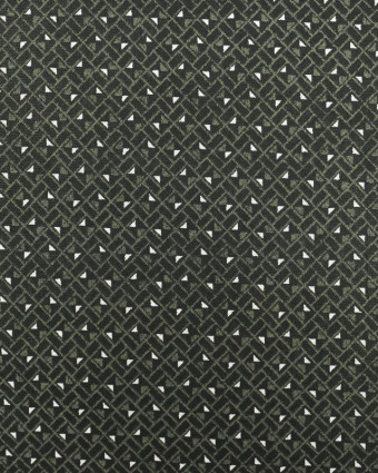 Coton imprimé carré géométrique noir