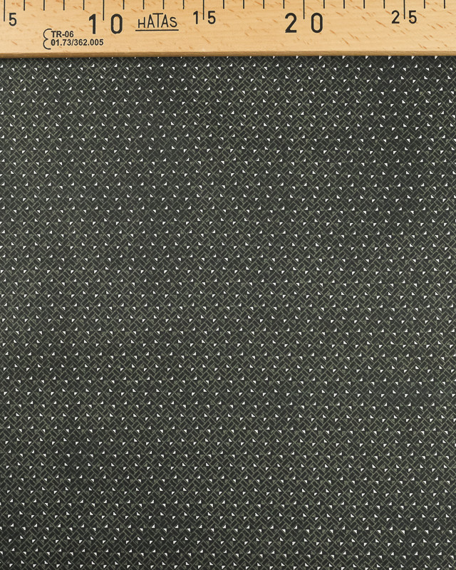 Coton imprimé carré géométrique noir -Mercerine