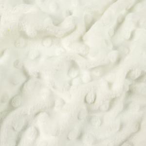 Tissu minky Pois blanc x10cm