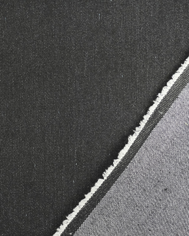 Tissu  Blue Jeans noir chiné Brady - Tissu au mètre - Mercerine