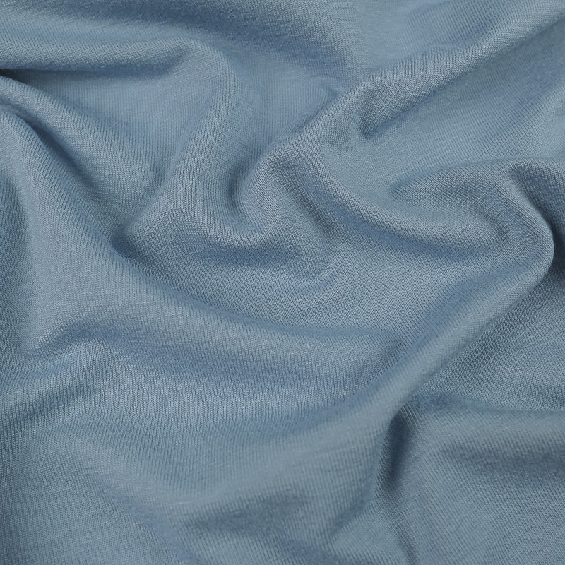 Jersey Viscose bleu jean oeko tex Julia - par 10cm -  Mercerine