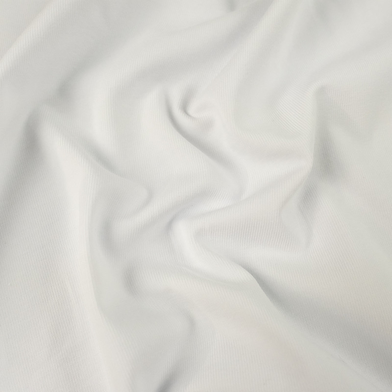 Jersey blanc Oekotex Coton Lise x10cm -  Mercerine