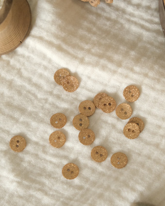 Mercerie : bouton à coudre doré 10mm - Made in France - Mercerine