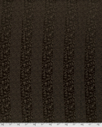 Tissu satin fleur zebre kaki ton sur ton - Mercerine