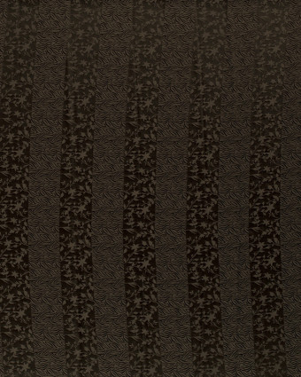 Tissu satin fleur zebre kaki ton sur ton - Mercerine