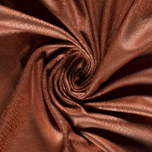  Simili cuir marron chocolat Serpent  - 10cm -  Mercerine