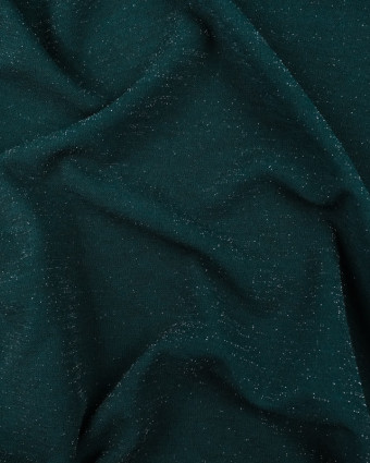 Crepe Jersey lurex fin vert sapin scintillant