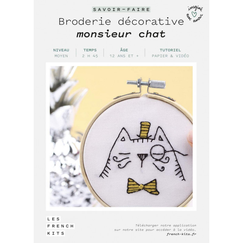 Kit broderie - Monsieur Chat - French'Kits