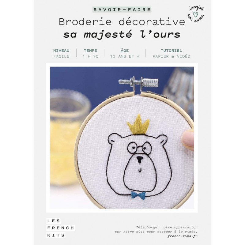Kit broderie - Sa Majesté L’Ours - French'Kits